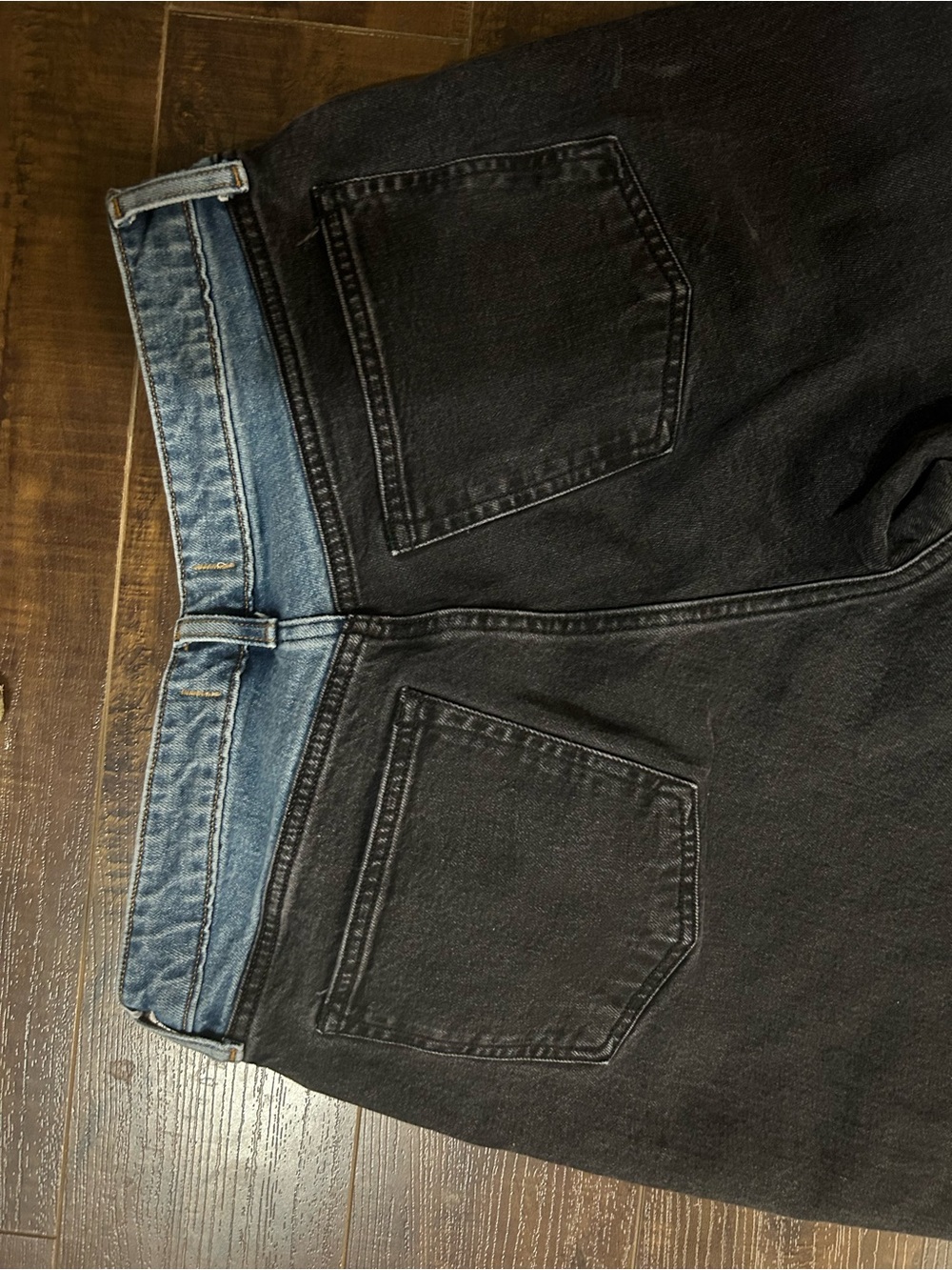 Abercrombie & Fitch Black Jeans with Blue Waistband - Picture 4 of 4